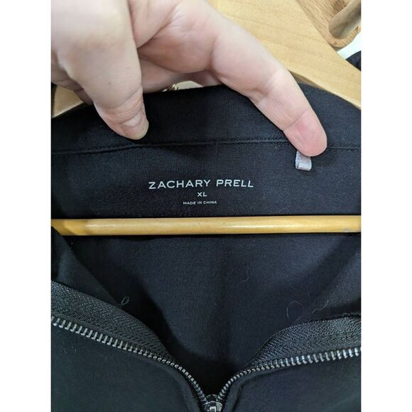 Zachary Prell Men's Black Quarter Zip Light Weight Pullover Sweater - Size XL - Picture 5 of 6